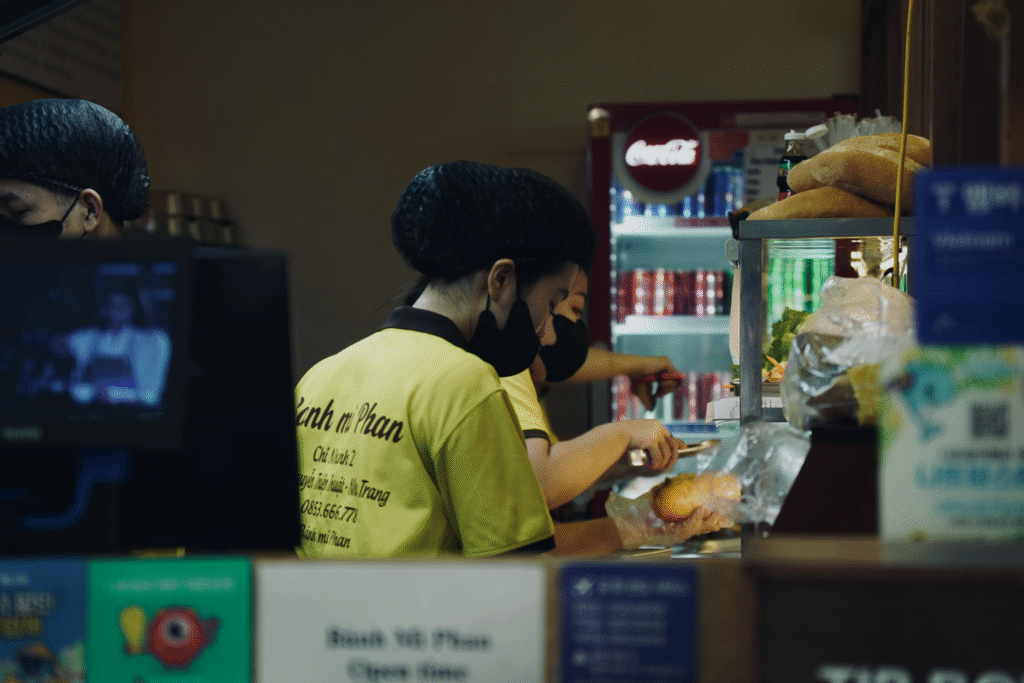 Trabajadora de un supermercado
